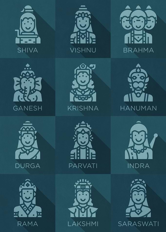 Hindu Gods Icons 9