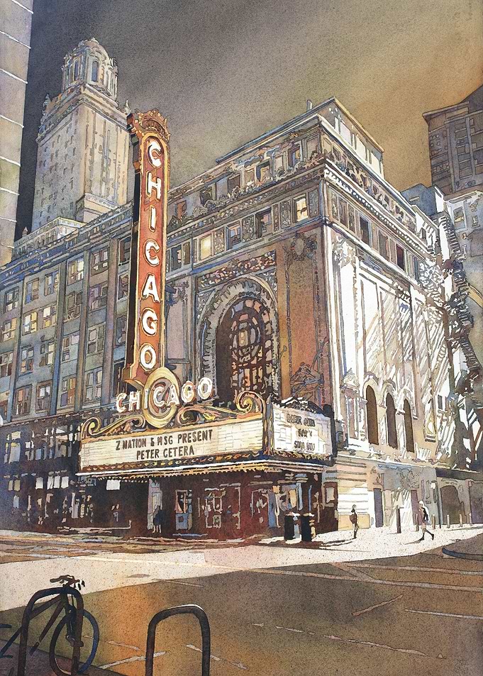 Chicago Theatre painting