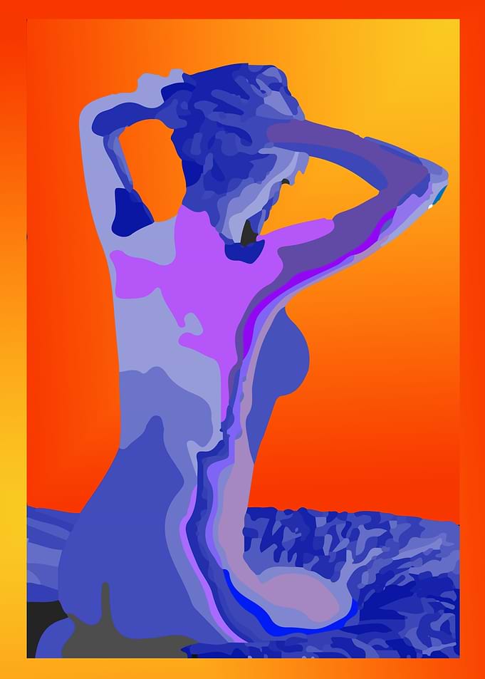 Lady on bed
