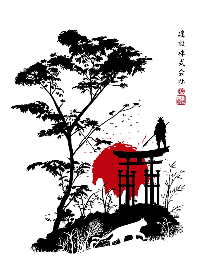 Japanese minimalist landsc