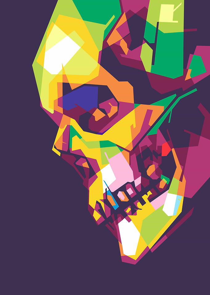 popart skull