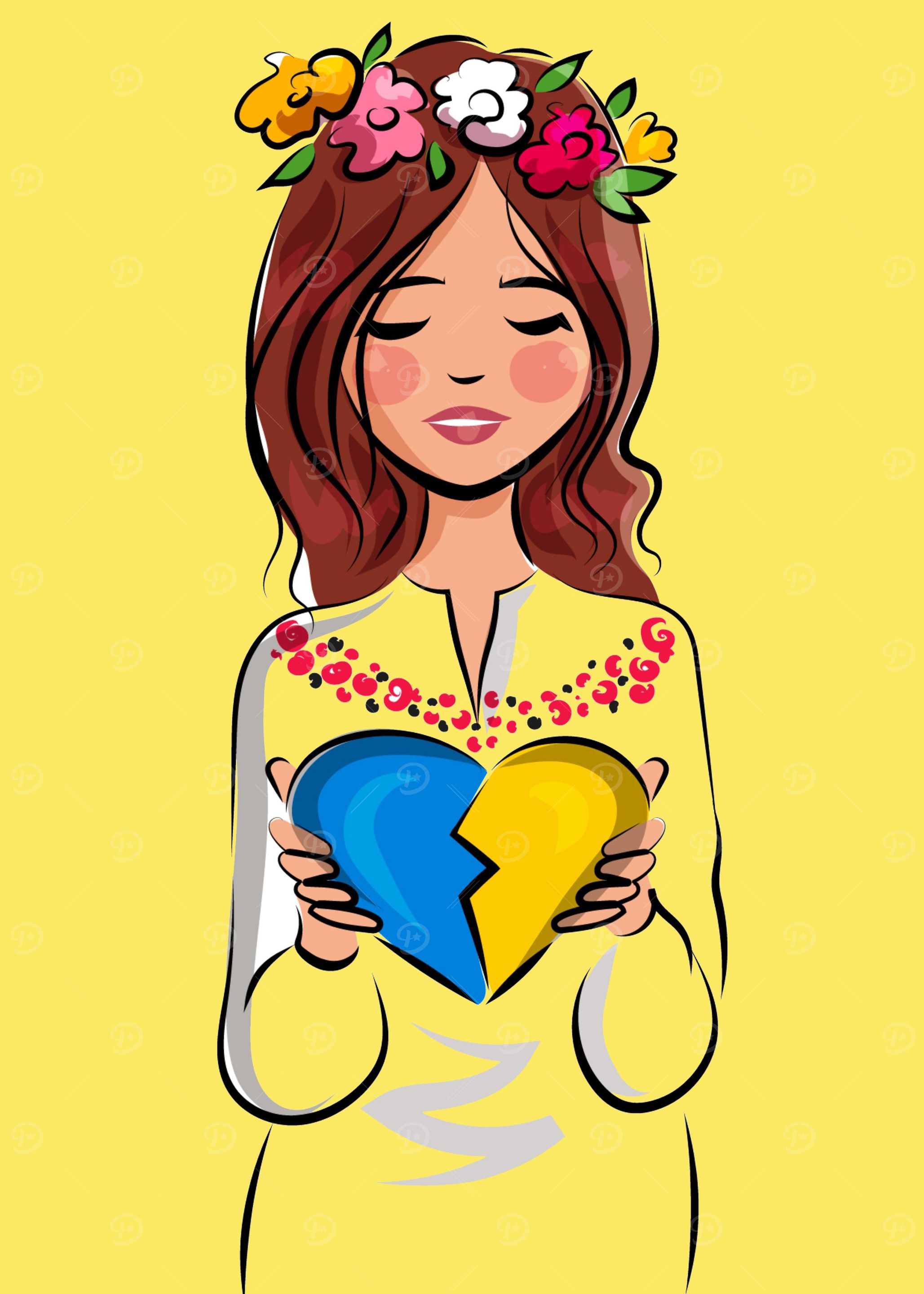 Ukrainian Girl with Heart