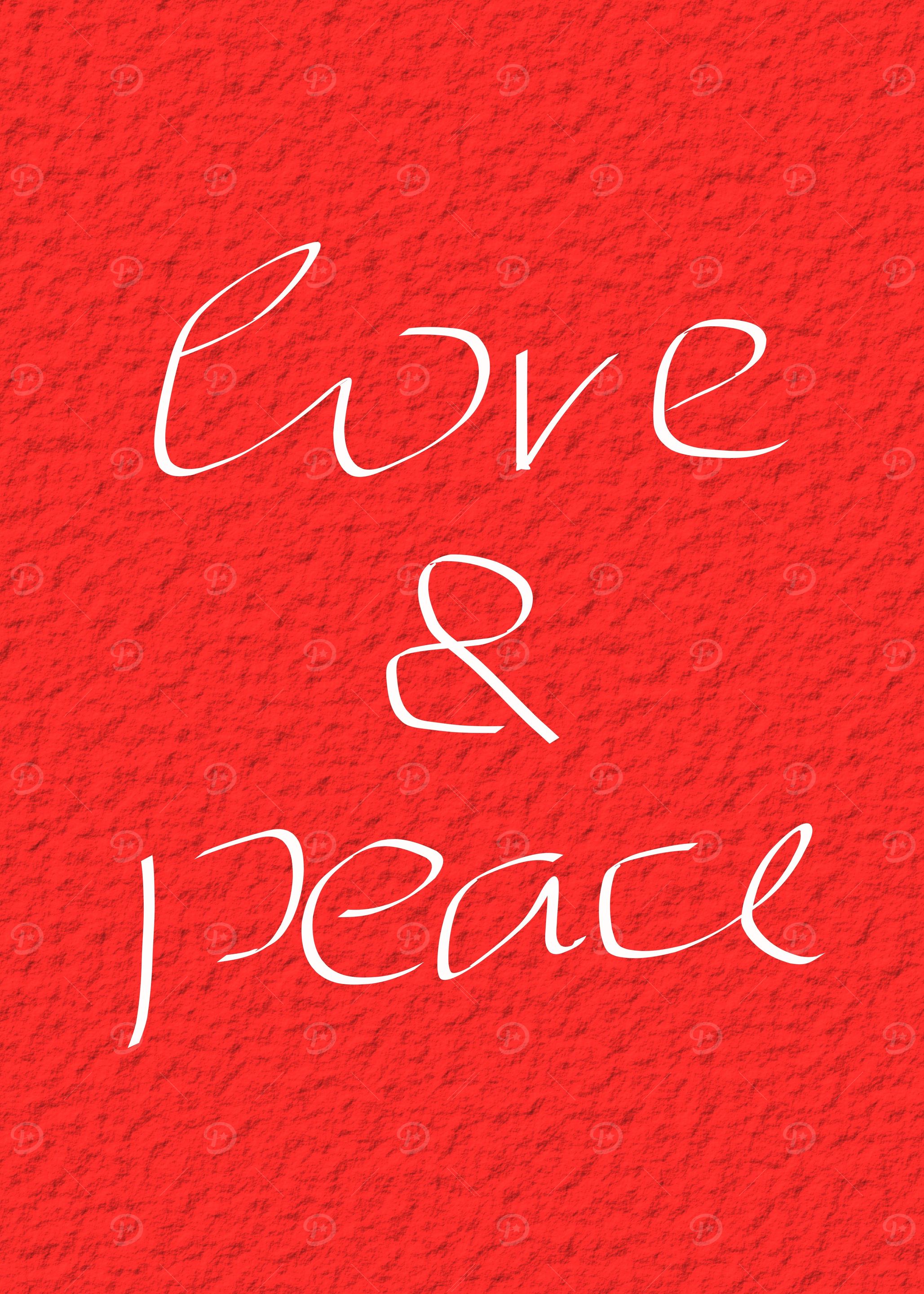 Love and peace red