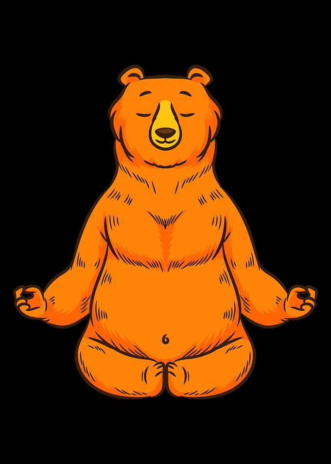Grizzly Bear Yoga Meditate
