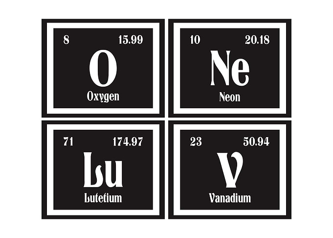 One Love Periodic Table