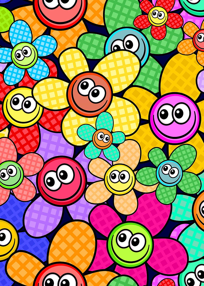 Funny Cartoon Flowers