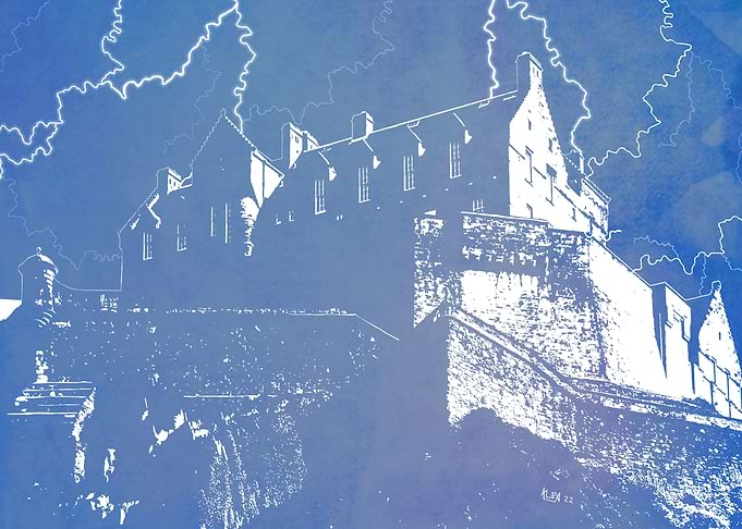 Edinburgh Castle - Blue