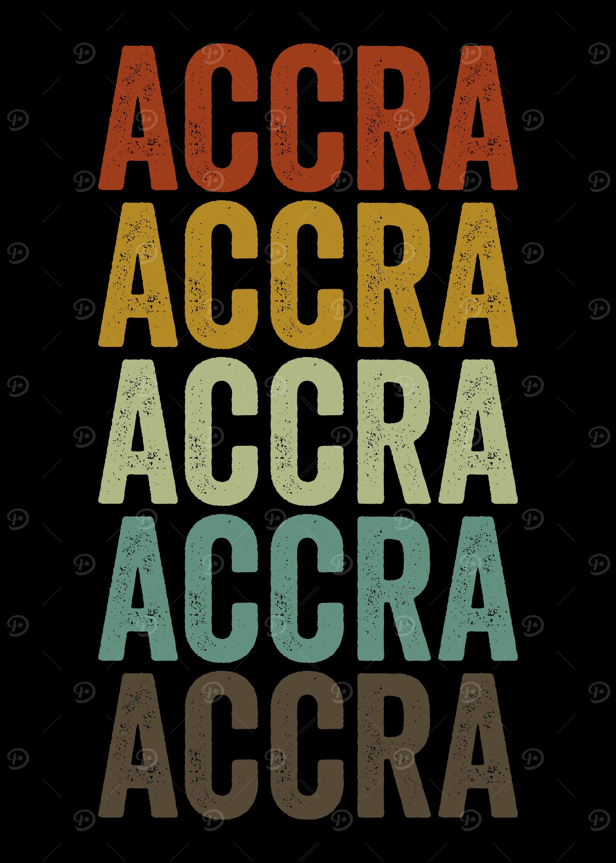 Accra Ghana Retro Vintage