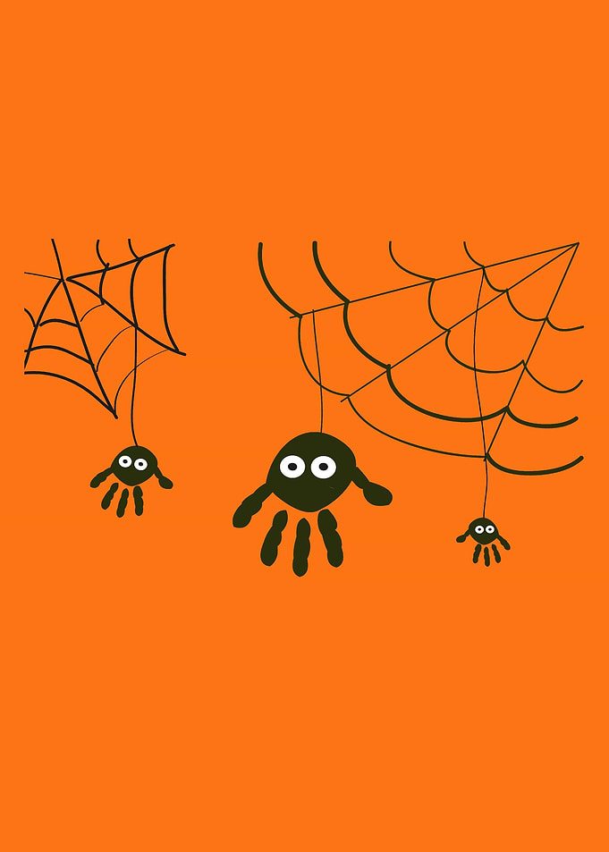 Spider with hand prints