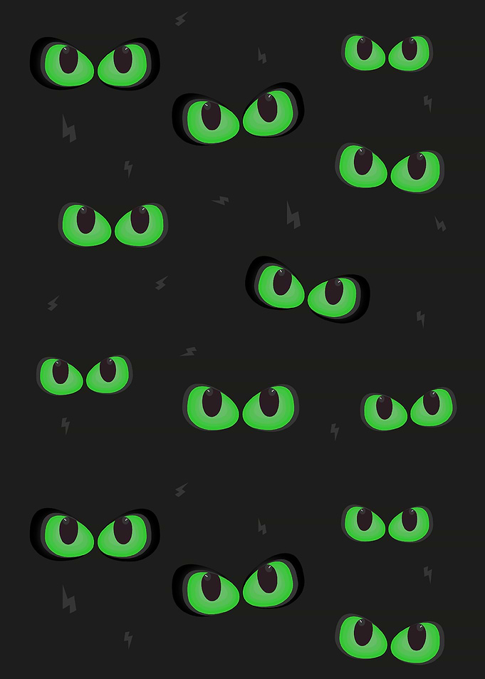 Glowing in the dark eyes