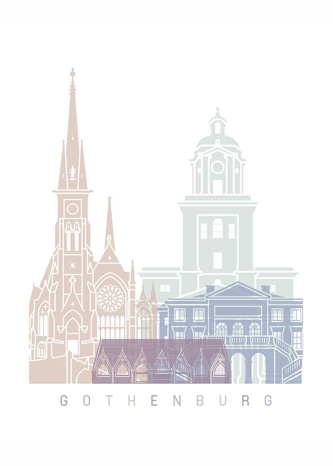 GOTHENBURG SKYLINE POSTER