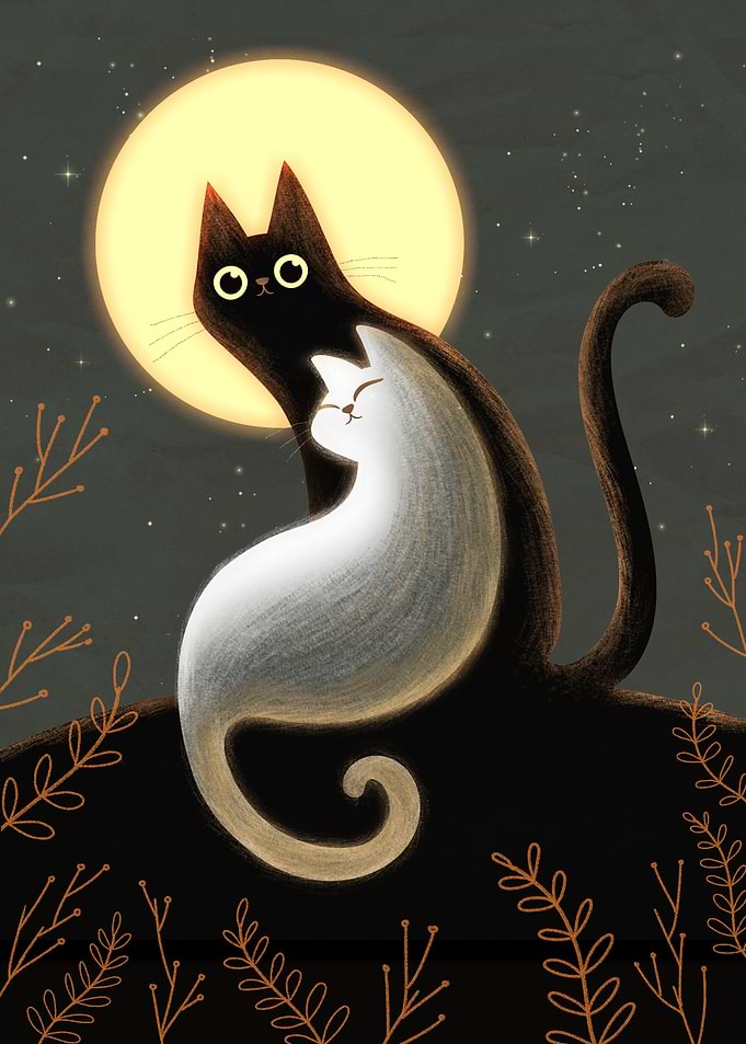 Cats in the Moonlight