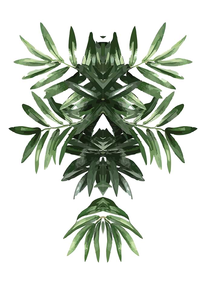 Vintage leaf minimal shape