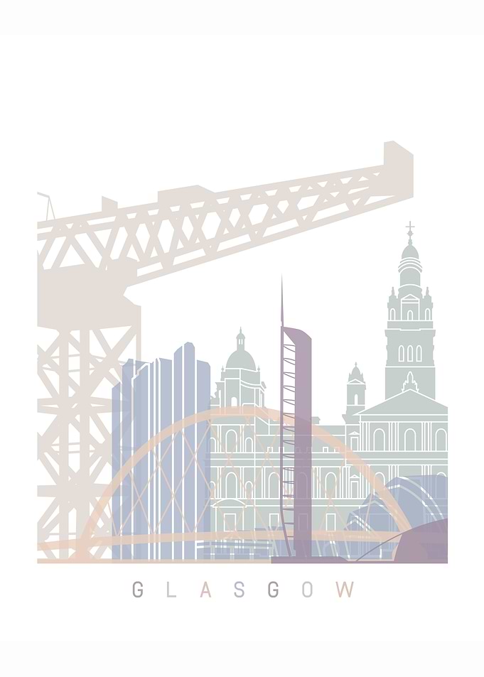 GLASGOW SKYLINE POSTER