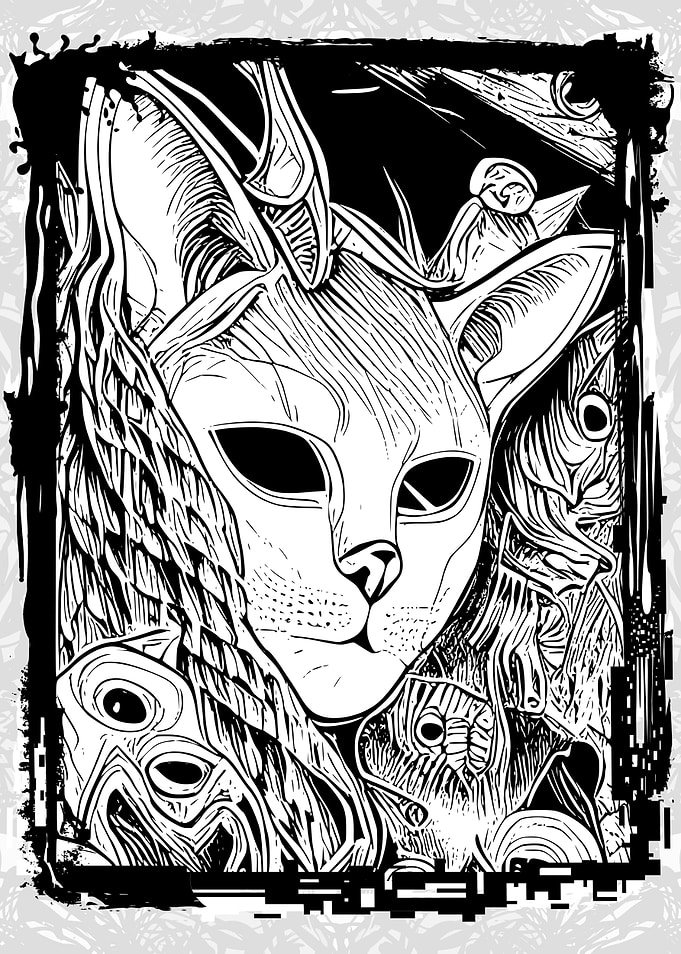 Psychedelic Weird Cats