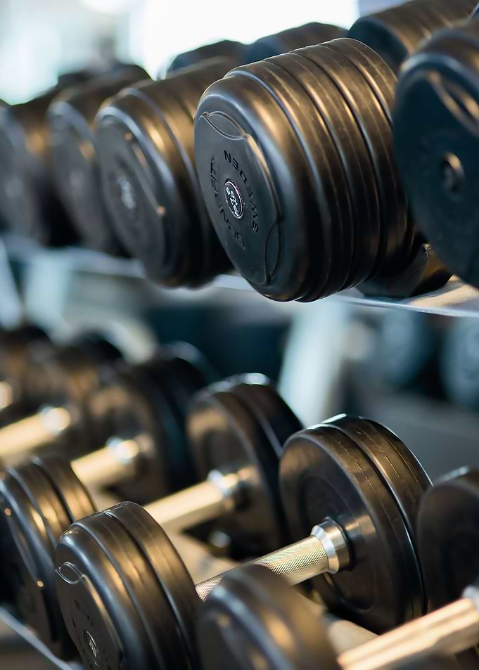 Black Dumbbell Lot