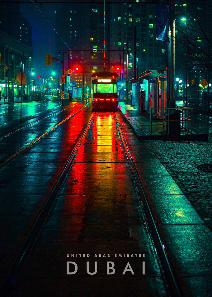 Dubai Street night