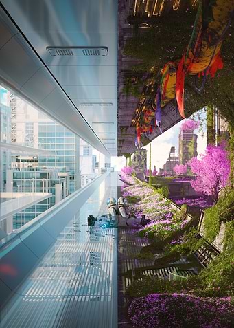 Dystopian vs Utopian City