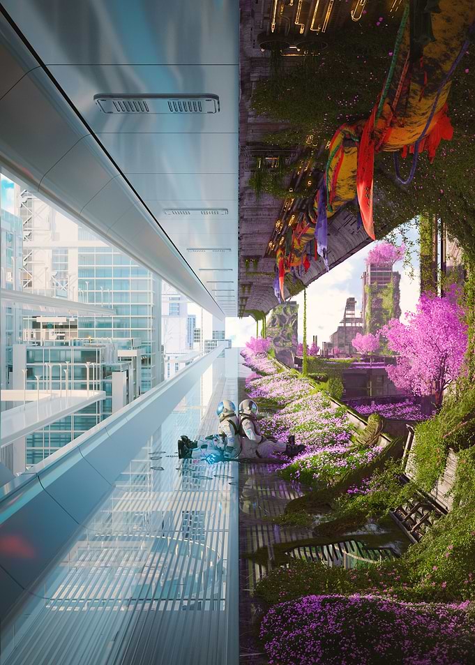 Dystopian vs Utopian City