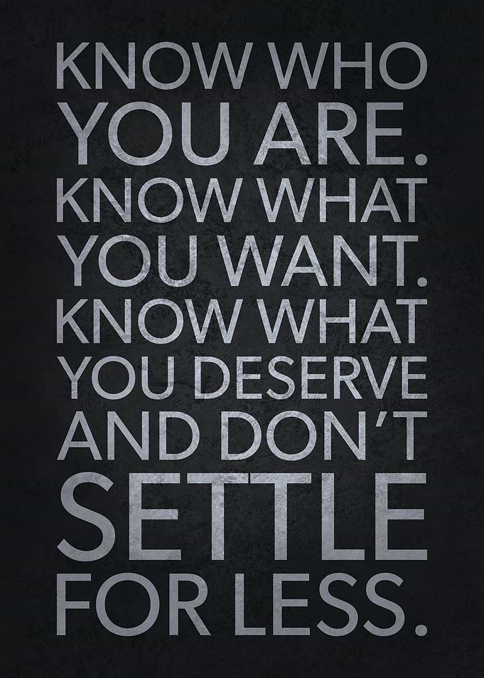 Never Settle For Less