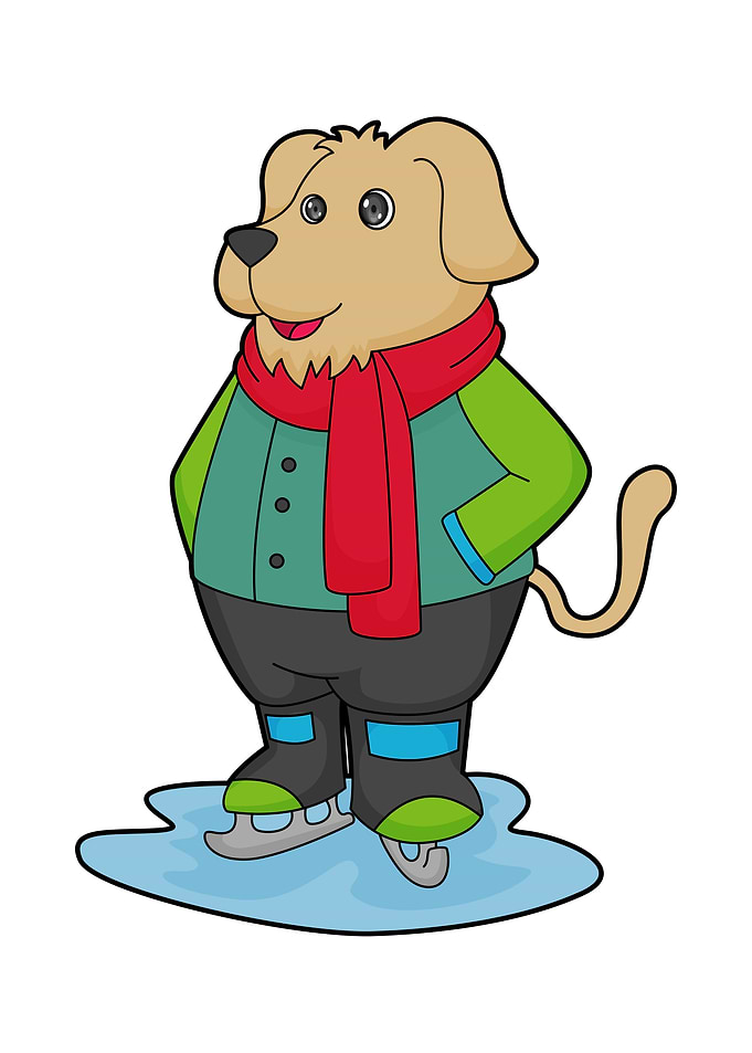 Dog Ice skater Ice skates