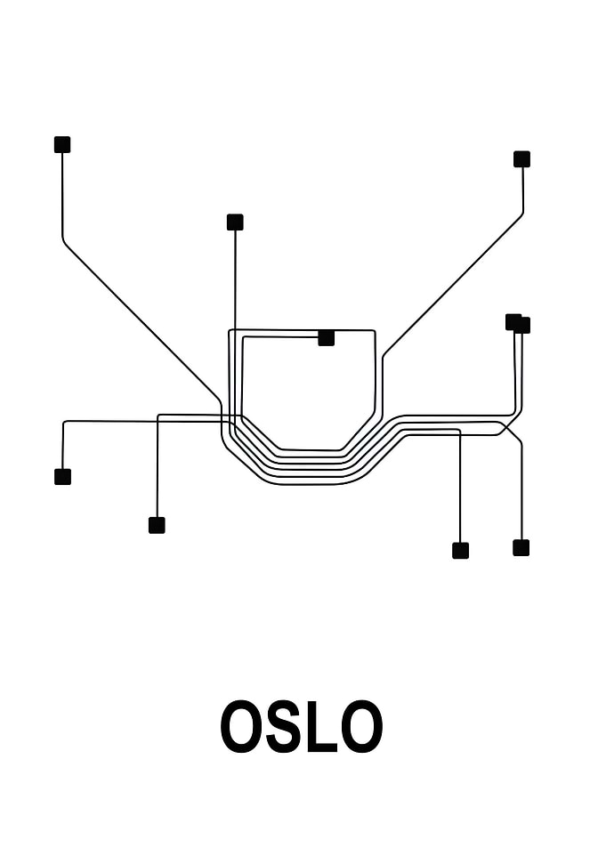 Oslo Subway Map