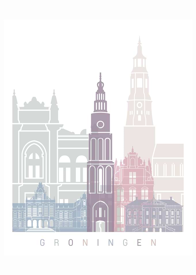 GRONINGEN SKYLINE POSTER
