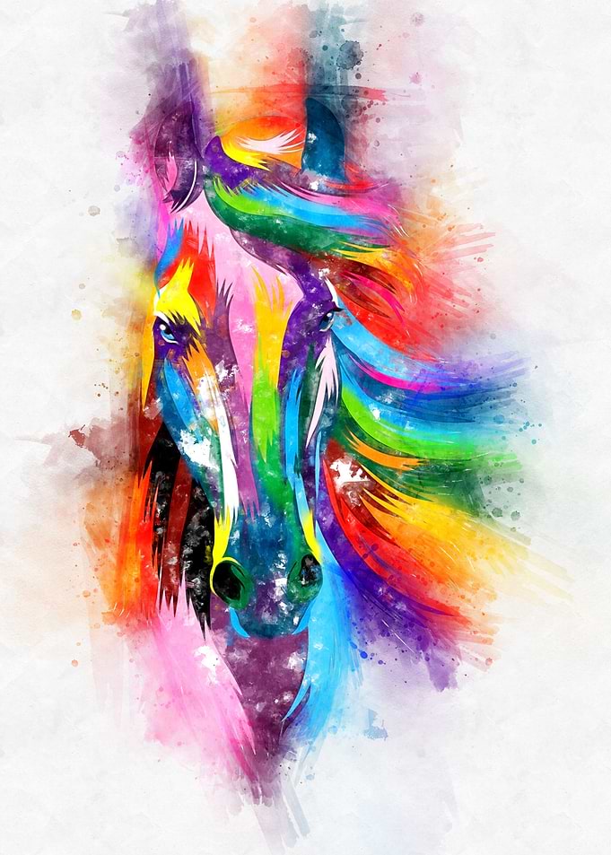 Horse Head Watercolor