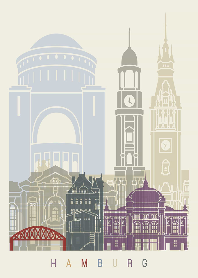 HAMBURG SKYLINE POSTER