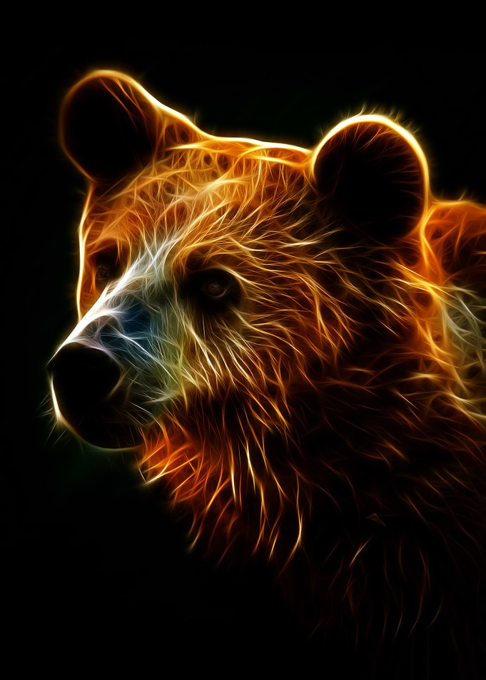 Bear Neon Art