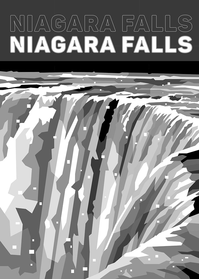 Niagara Falls Grayscale