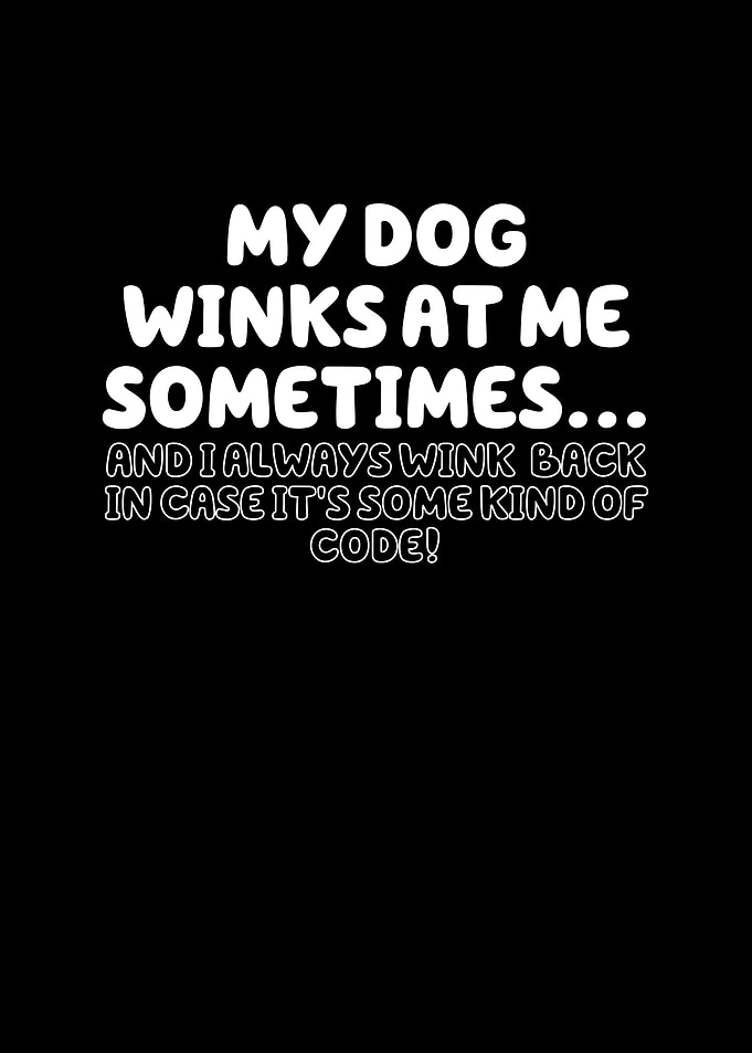 My Dog Winks At me