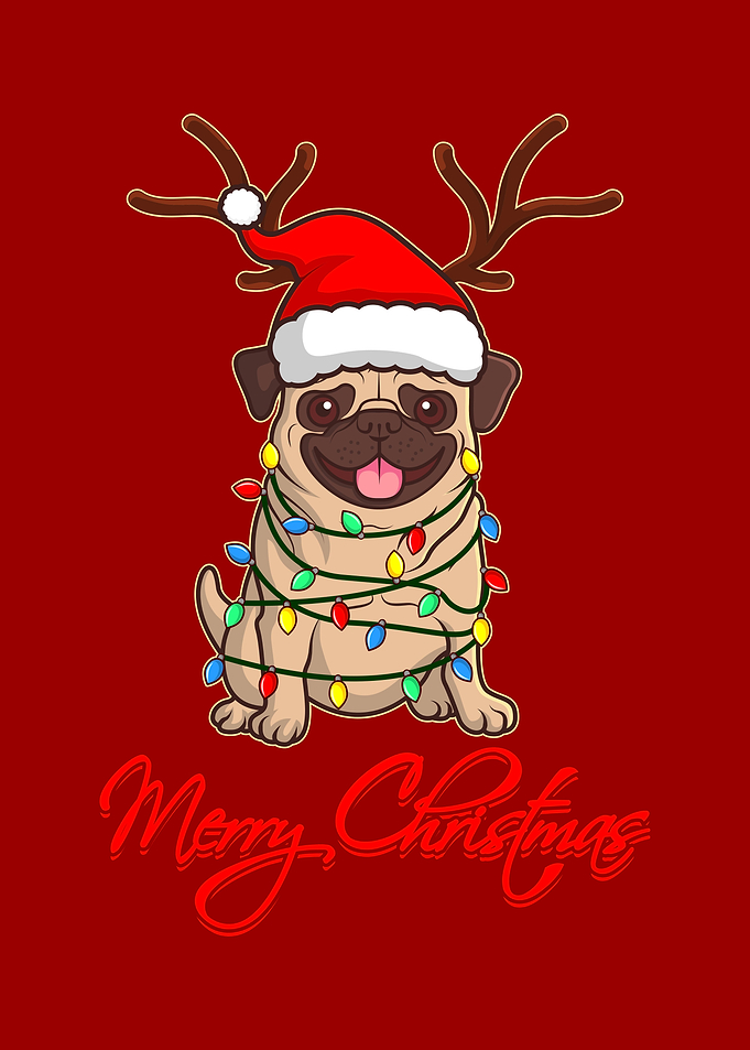 Pug Ugly Christmas Merry