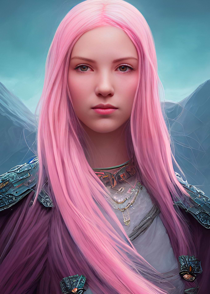 Pink Haired Woman