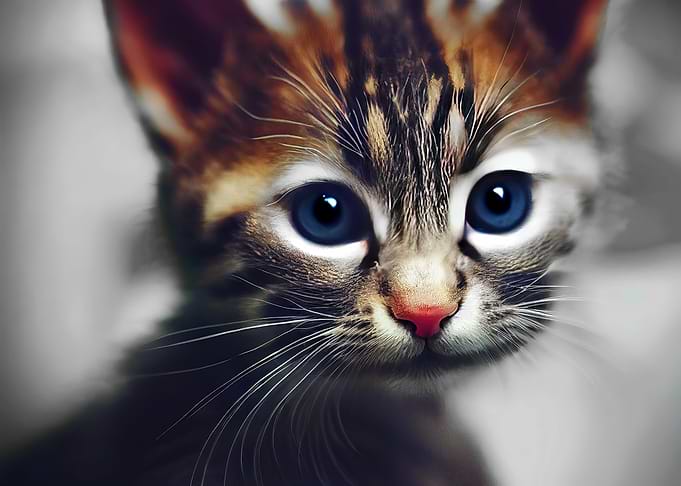 Kitten AI digital art