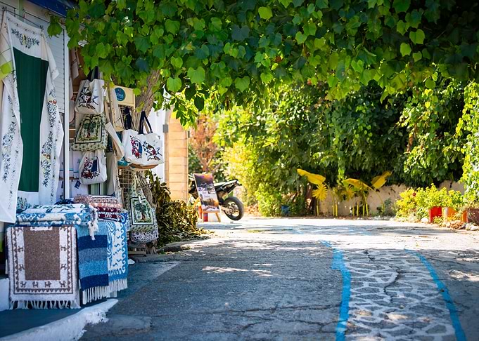 Travel street Greek Island