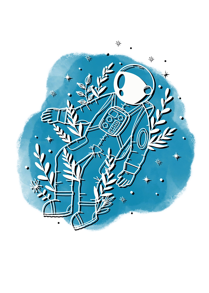 Astronaut line art