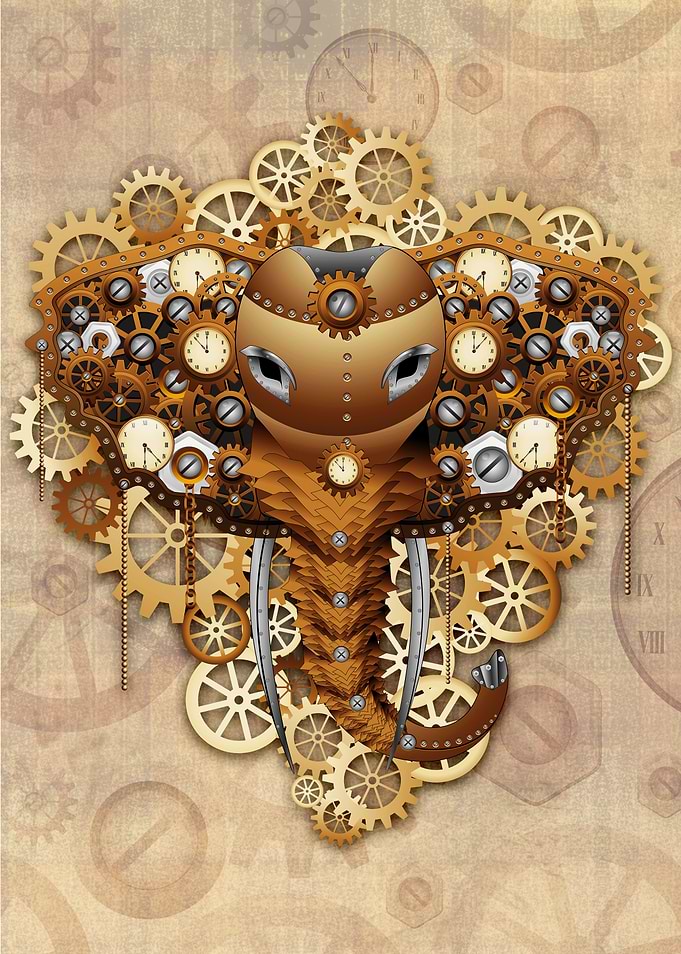 Steampunk Elephant Machine