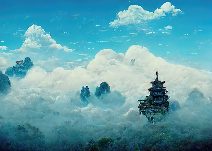 Beneath the clouds