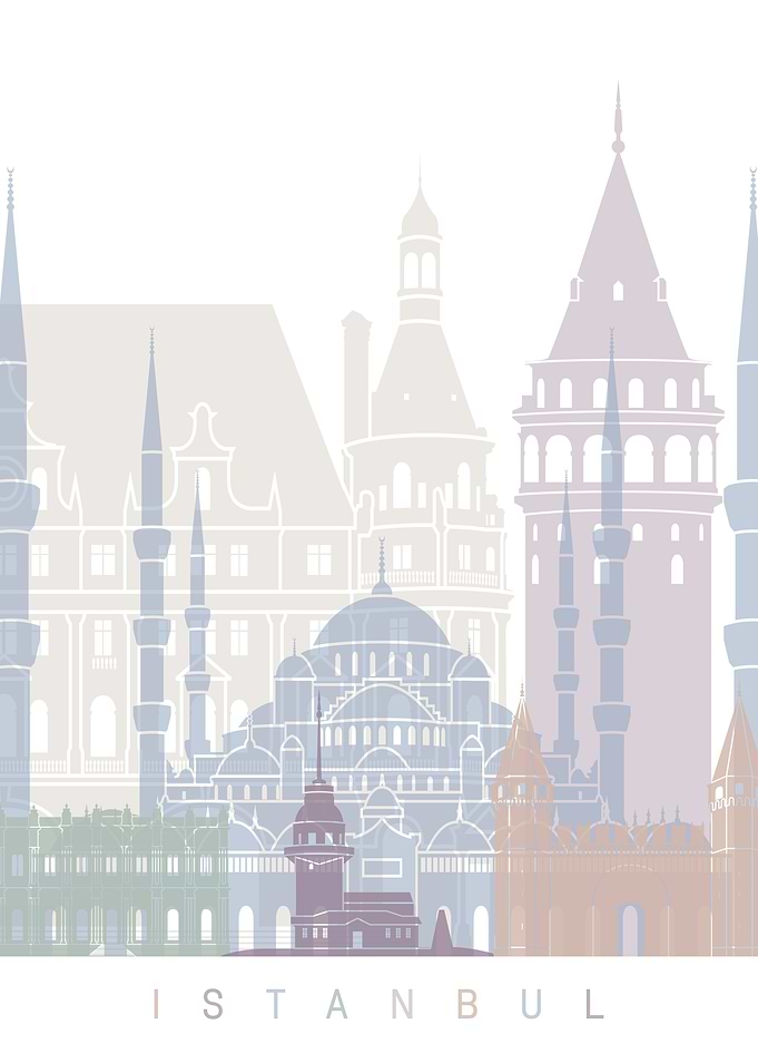 ISTANBUL SKYLINE POSTER
