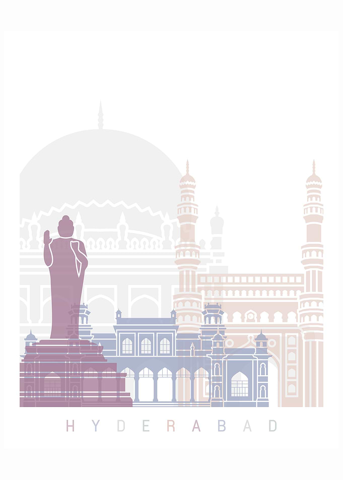 HYDERABAD SKYLINE POSTER P