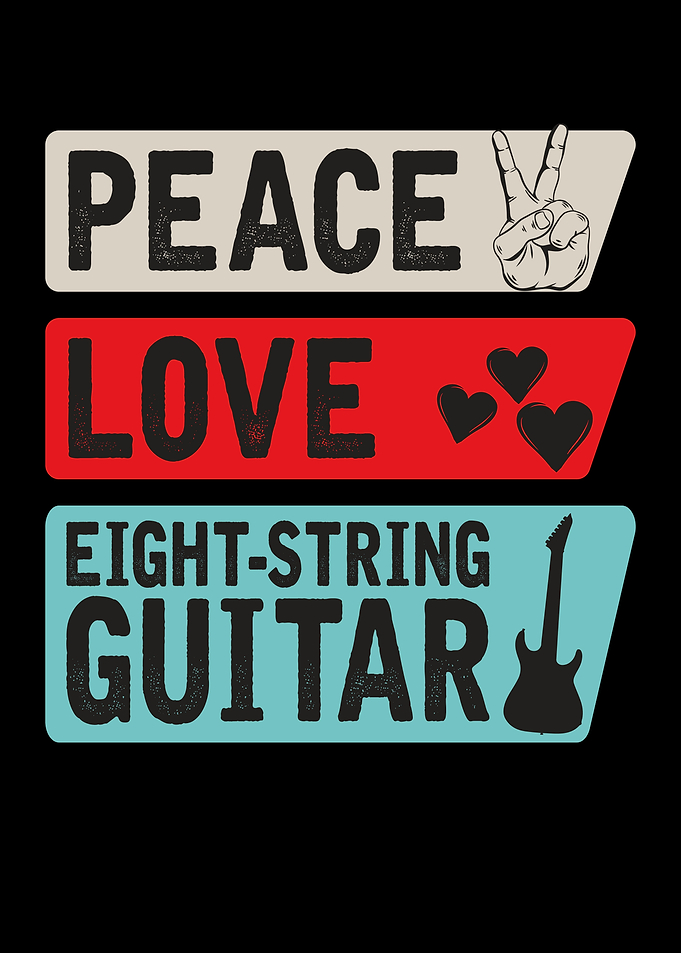 Peace Love 8String Guitar