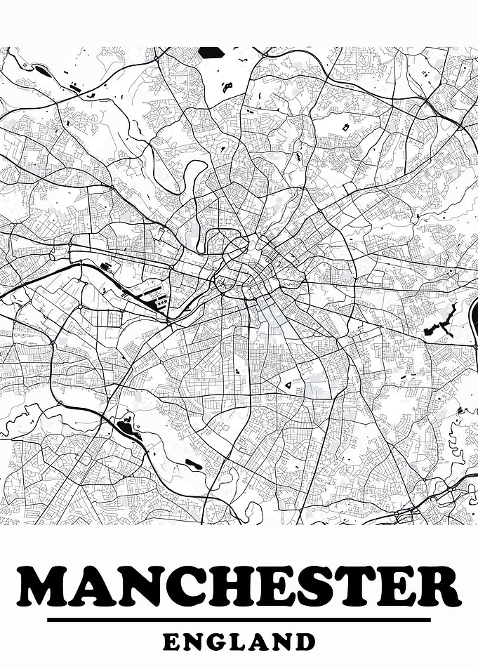 Minimal Manchester Map