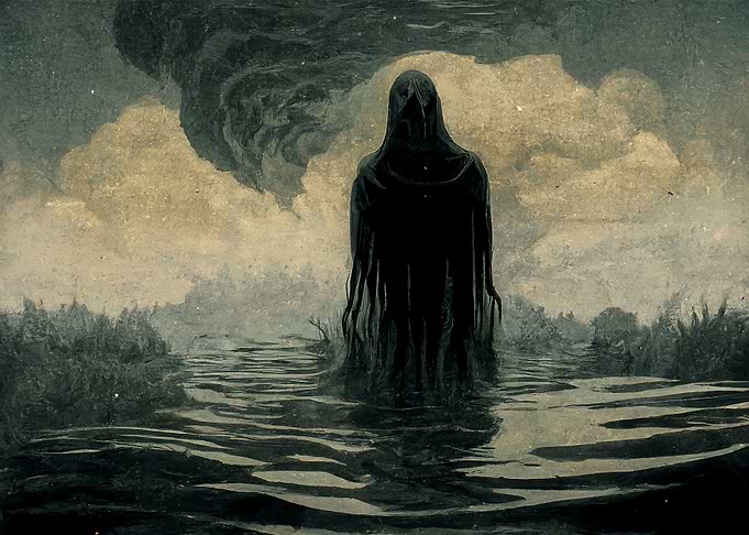 Alone in the water