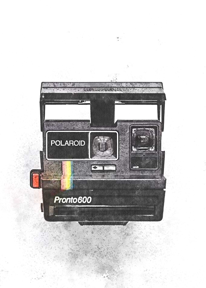 Watercolor Old Camera