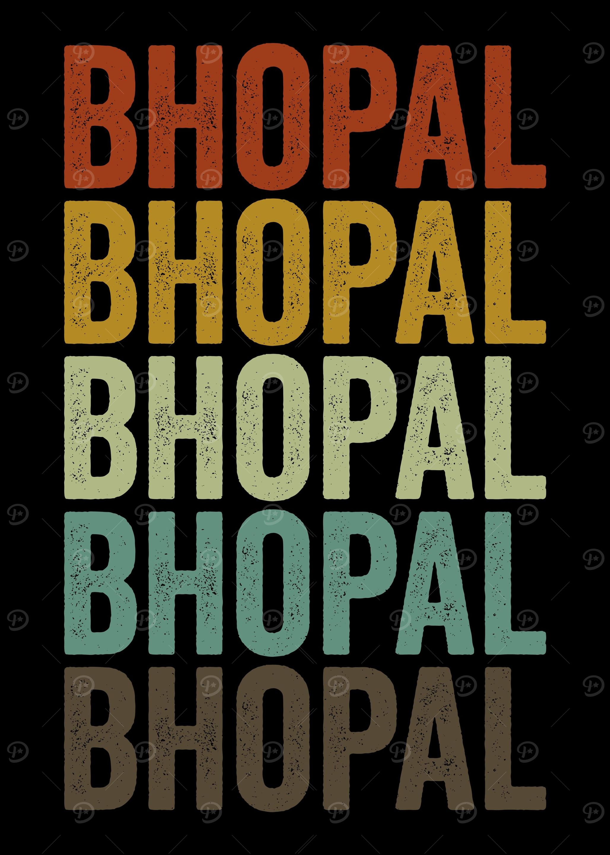 Bhopal India Retro Vintage