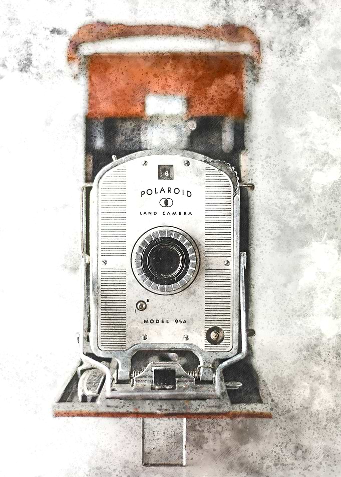 Watercolor Old Camera
