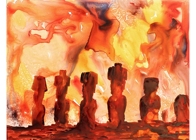 Easter Island Chile art