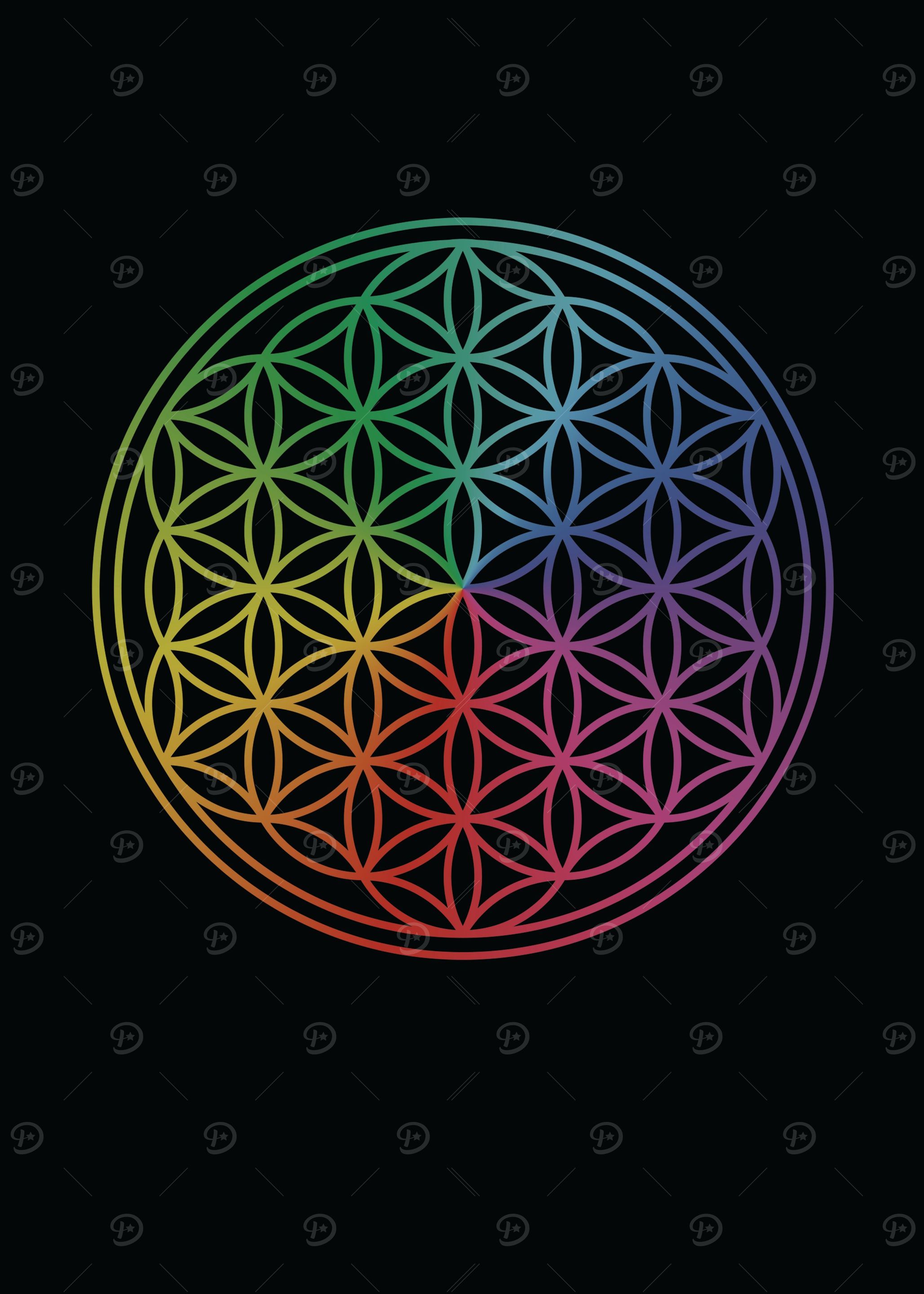 Flower of Life Rainbow