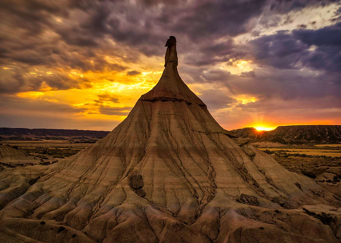 Sunset in the desert